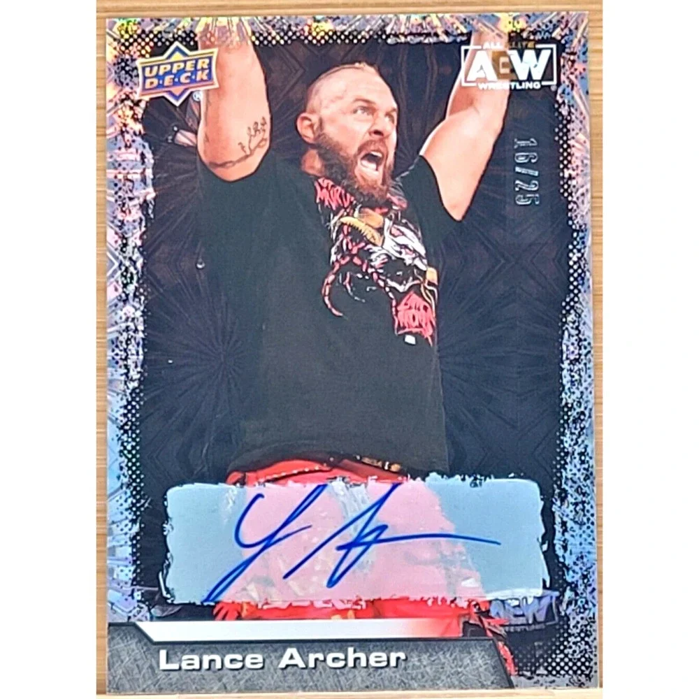 2022 UPPER DECK AEW LANCE ARCHER PYRO AUTO #D/25 AUTOGRAPH SP
